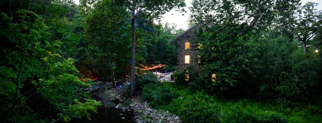 new york botanical garden stone mill wedding scene