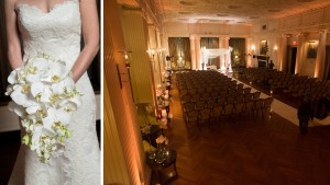 yale club nyc wedding ceremony setup room shot