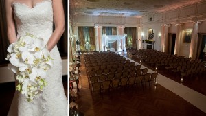 yale club nyc wedding ceremony setup room shot