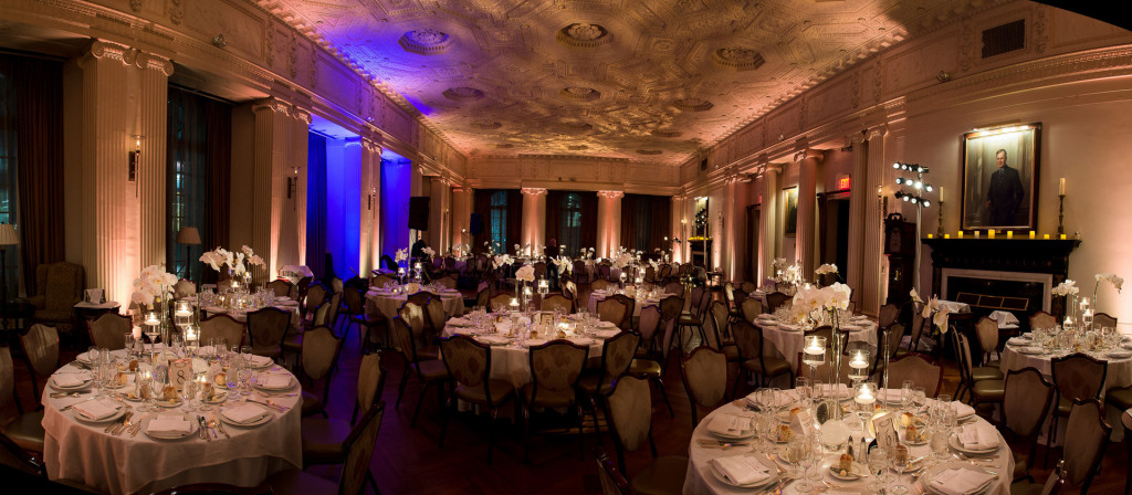 yale club nyc wedding reception room decor setup