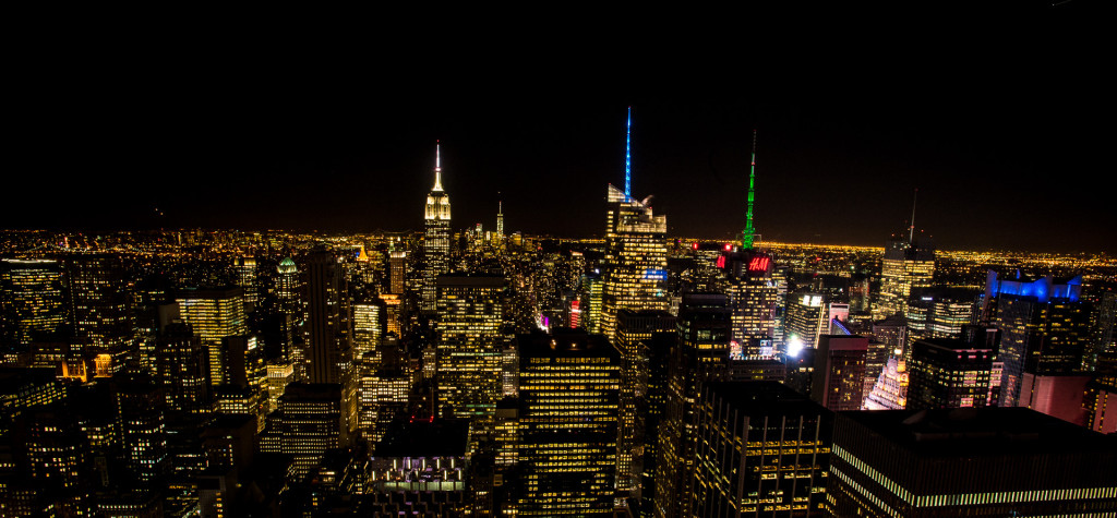 nyc skyline view from Rainbow Room SixtyFive Bar and Lounge