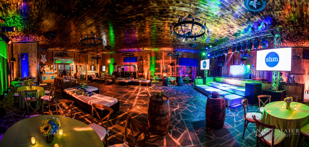 rustic elegant Barn Bar Mitzvah room shot