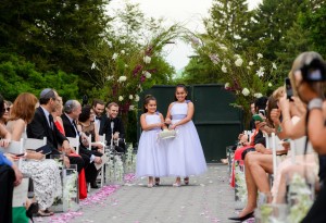 NYBG New York Botanical Garden wedding ceremony reception bride and groom