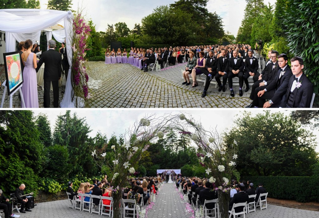 NYBG New York Botanical Garden wedding ceremony reception bride and groom